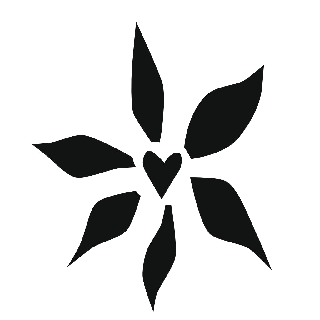 Sustainable Sourcing - image shows the Saywood signature flower shape with a heart at the centre
