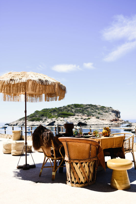 Sea side terrace at Los Enamorados, Portinatx, Ibiza