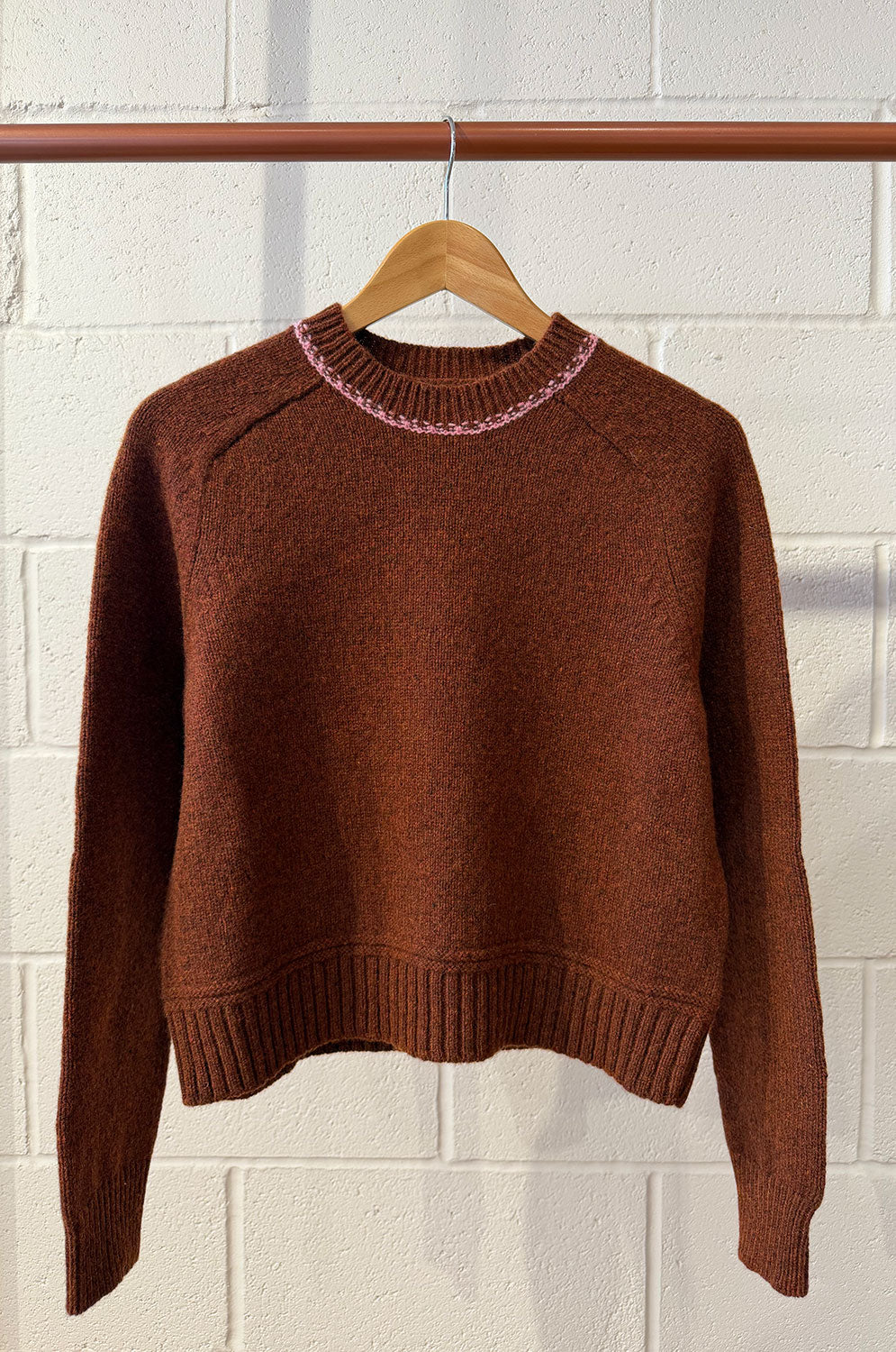 Rosalind Sweater, Rust Lambswool & Cashmere