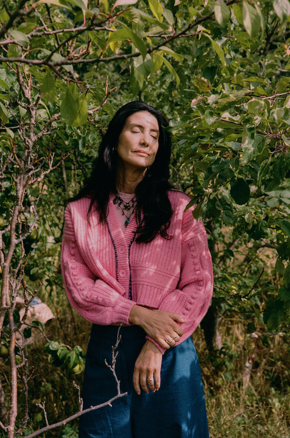 Frida Chunky Knit Cardigan, Pink