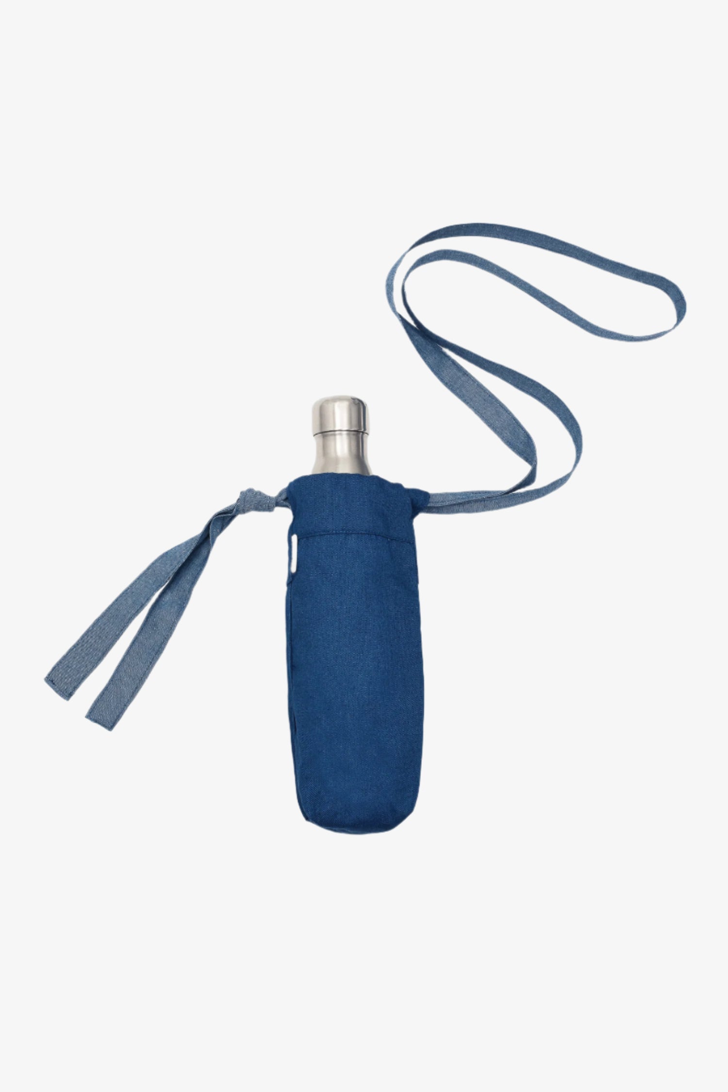 Mini Bottle Bag, Mini Cross Body Bag in Japanese denim by Saywood. Multifunctional bag.